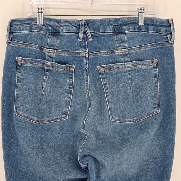 Good American Women 18 Good Legs Flare Jeans Indigo Wash High Rise Denim - Picture 5 of 7